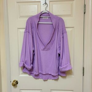 Free People We The Free Lilac Sweater Large Loose fit